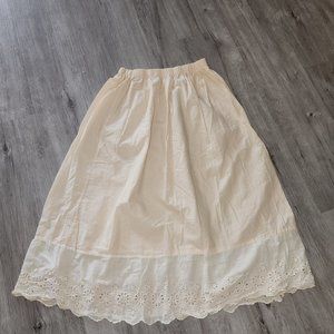Cream slip skirt